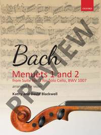 Bach, Johann Sebastian/Blackwell, Kathy and Blackwell, David: Menuet 1 & 2 from Suite No. 1 (BWV 1007)