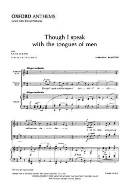 Bairstow, Edward C.: Though I speak with the tongues of men