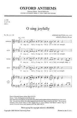 Batten, Adrian/Bevan, Maurice: O sing joyfully