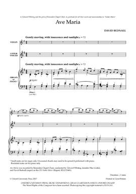 Bednall, David: Ave Maria