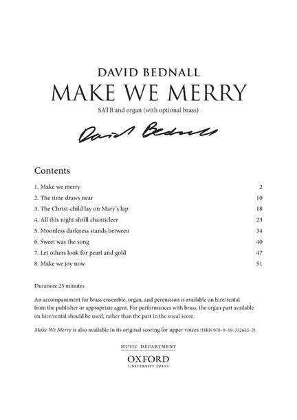 Bednall, David: Make We Merry