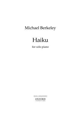 Berkeley, Michael: Haiku 1: Birds