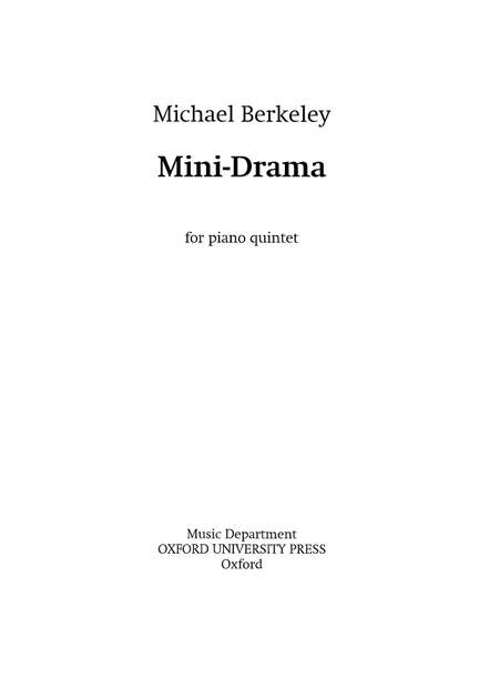 Berkeley, Michael: Mini-Drama