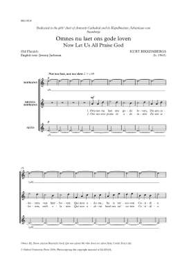 Bikkembergs, Kurt: Omnes nu laet ons gode loven (Now Let Us All Praise God)