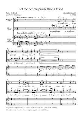 Bullard, Alan: Let the people praise thee, O God