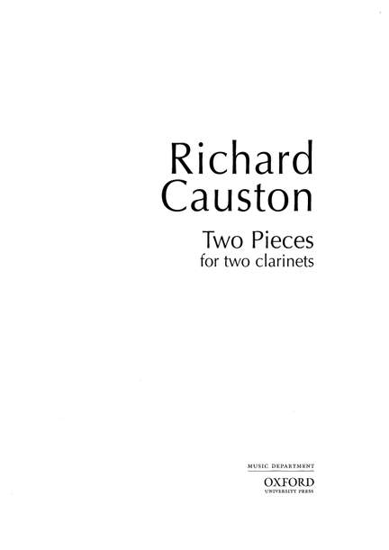 Causton, Richard: Two pieces for two clarinets