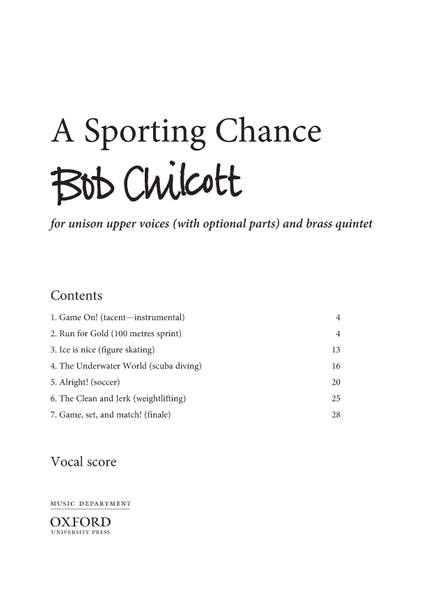 Chilcott, Bob: A Sporting Chance