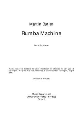 Butler, Martin: Rumba Machine