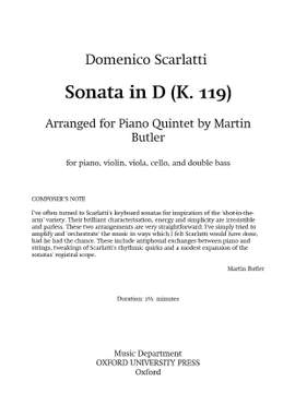 Butler, Martin: Scarlatti Arrangements