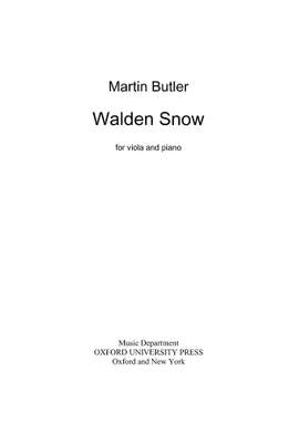 Butler, Martin: Walden Snow