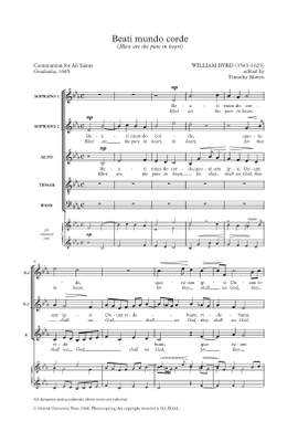Byrd, William and Morris, Timothy: Beati mundo corde