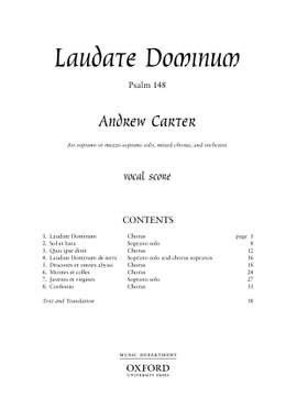 Carter, Andrew: Laudate Dominum