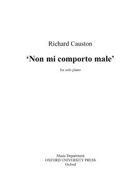 Causton, Richard: Non mi comporto male
