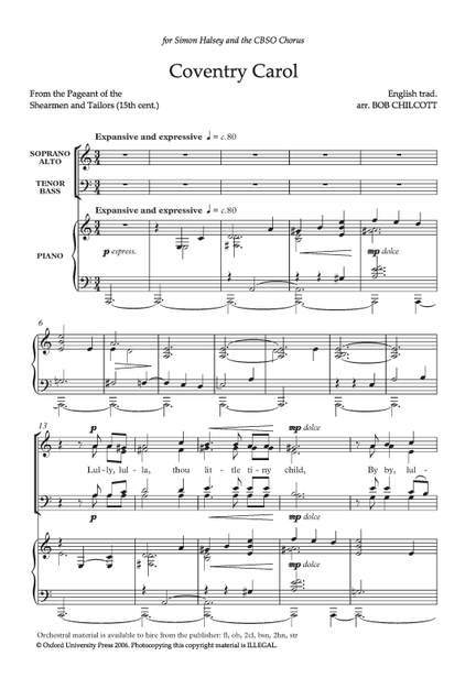 Chilcott, Bob: Coventry Carol