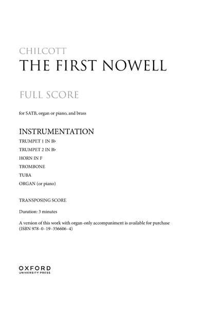 Chilcott, Bob: The first Nowell
