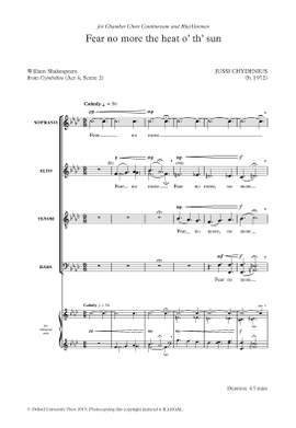 Chydenius, Jussi: Fear no more the heat o' th' sun