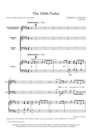 Coleman, Charles D.: The 100th Psalm