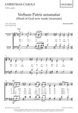Corp, Ronald: Verbum Patris umanatur (Word of God now made incarnate)