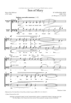 Dett, R. Nathaniel: Son of Mary