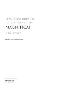 Durante, Francesco/Rutter, John: Magnificat