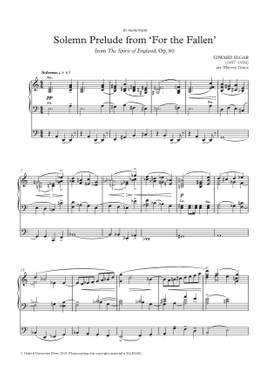 Elgar, Edward: Solemn Prelude from 'For the Fallen'