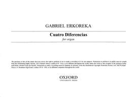 Erkoreka, Gabriel: Cuatro diferencias (version for organ solo)