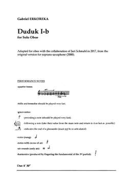 Erkoreka, Gabriel: Duduk I-b