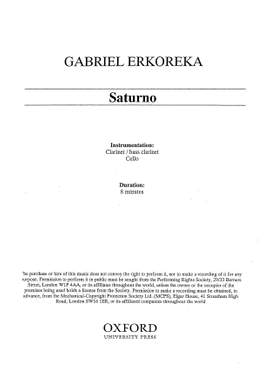 Erkoreka, Gabriel: Saturno