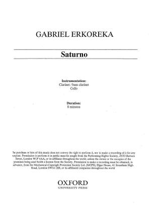 Erkoreka, Gabriel: Saturno
