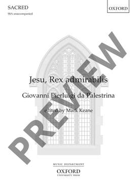 da Palestrina, Giovanni Pierluigi: Jesu, Rex admirabilis