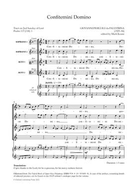 da Palestrina, Giovanni Pierluigi and Keane, Mark: Confitemini Domino