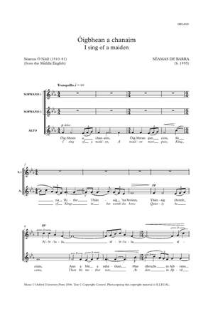 de Barra, Séamas: Ãigbhean a chanaim (I sing of a maiden)