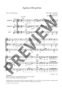 de Lassus, Orlande/Keane, Mark: Agimus tibi gratias