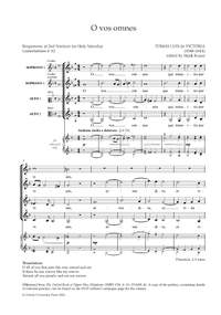de Victoria, Tomás Luis and Keane, Mark: O vos omnes