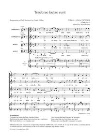 de Victoria, Tomás Luis and Keane, Mark: Tenebrae factae sunt