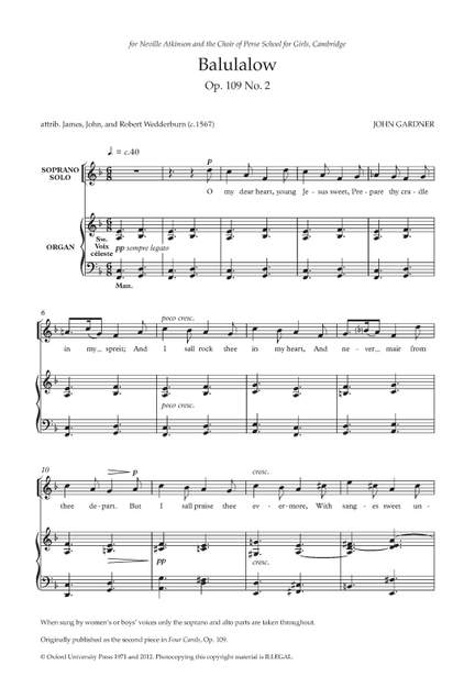 Gardner, John: Balulalow