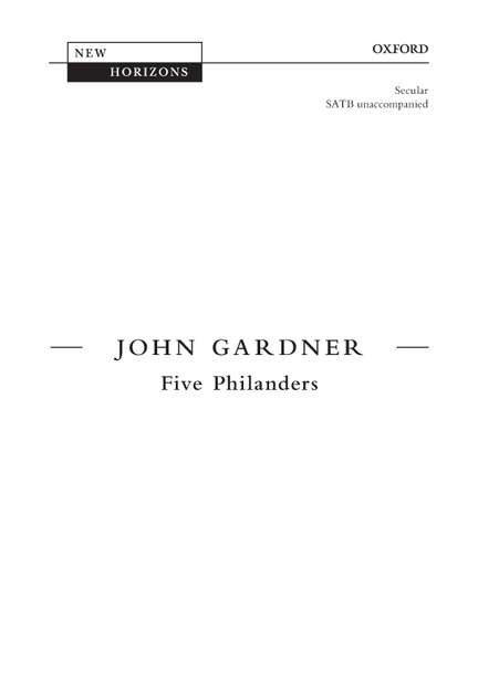 Gardner, John: Five Philanders