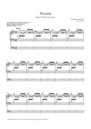Gigout, Eugène: Toccata from 10 Pièces pour orgue