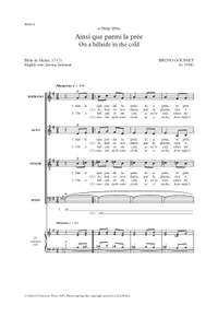 Gousset, Bruno: Ainsi que parmi la prée (On a hillside in the cold)