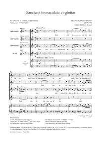 Guerrero, Francisco and Keane, Mark: Sancta et immaculata virginitas