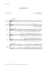 Hamilton, David: Lullaby Carol