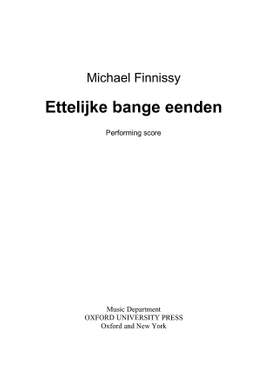 Finnissy, Michael: Ettelijke bange eenden