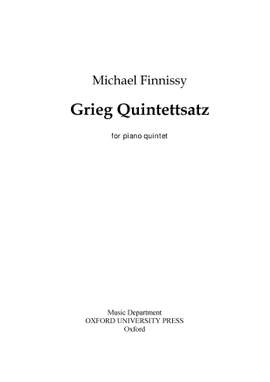 Finnissy, Michael: Grieg Quintettsatz