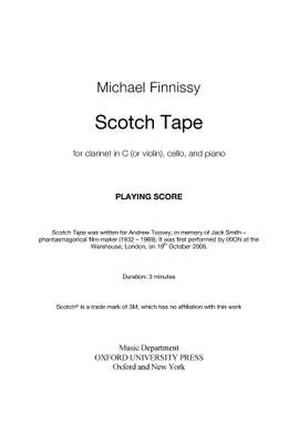 Finnissy, Michael: Scotch Tape