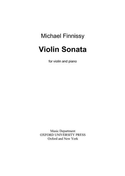 Finnissy, Michael: Violin Sonata