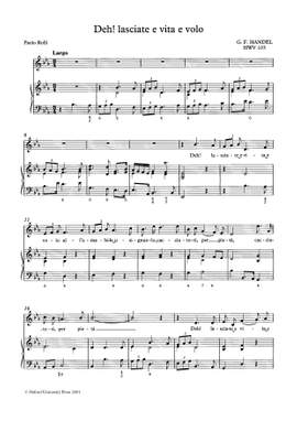 Handel, George Frideric and Harris, Ellen T.: Deh! lasciate e vita e volo, HWV 103