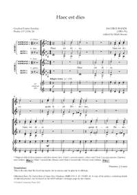 Handl, Jacobus: Haec est dies