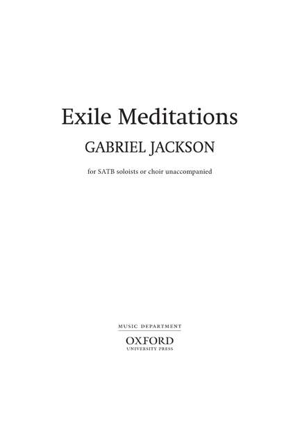Jackson, Gabriel: Exile Meditations