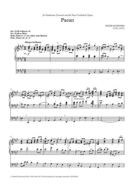 Hurford, Peter: Paean