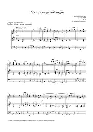 Jongen, Joseph: Pièce pour grand orgue